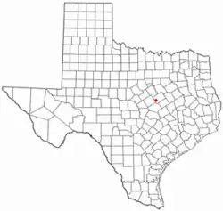 Location of McGregor, Texas