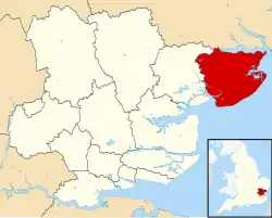 Tendring shown within اسکس
