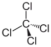Structural formula of carbon tetrachloride