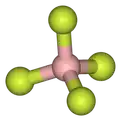 Ball and stick model of the tetrafluoroborate anion