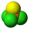 Space-filling model of thiophosphoryl chloride