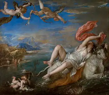 The Rape of Europa, تیتیان،  ۱۵۶۲