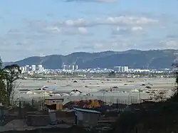 A view of Tonghai county seat from west-north-west