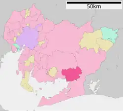 Location of Toyokawa in Aichi