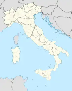 Map highlighting the location of the province of Trieste in Italy