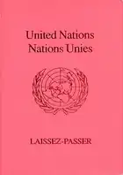 Front of a UN laissez-passer