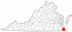 Location in the State of ویرجینیا