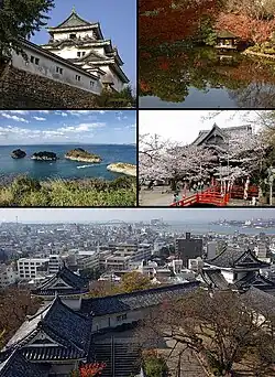 Wakayama Castle, Nishinomaru GardenSaikazaki, Kimiidera TempleDowntown Wakayama viewed from the Castle