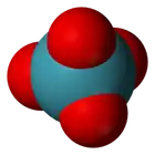 Space-filling model of the xenon tetroxide molecule